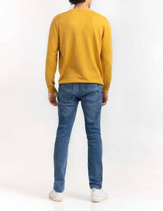 Solid Plain Color OEM Custom Winter Anti-Pilling Front Logo Long Sleeve Pullover Crew Neck Jumper Knit <b>Sweater</b> for <b>Men</b> - Product Image 6