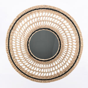 Espejos de algas marinas trenzadas a mano, precio competitivo, espejo de algas marinas, decoración de pared para spa y peluquería - Product Image 3