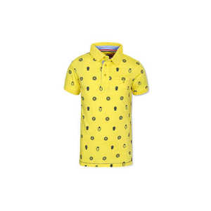 100% poliéster de color oscuro para hombre para Polo Diseño de transformador impreso Patrón sólido Tallas grandes (6XL Longitud corta) - Product Image 2