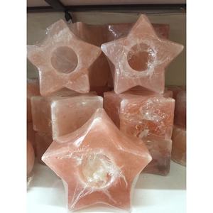 Natural Himalayan Star Shape Salt <b>Candle</b> <b>Holder</b> Artistic Carved Home Decor for Wellness and Romantic Ambiance - Product Image 1