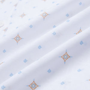 เสื้อเชิ้ตผู้ชาย Aristino สีขาว ผ้าทอ 300 กรัม ระบายอากาศได้ดี แห้งเร็ว ป้องกันรอยยับ ลายพิมพ์ คอจีน แขนสั้น เหมาะสำหรับฤดูร้อน - Product Image 3