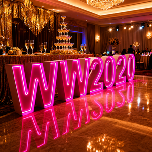 En gros, Lettres néon personnalisées numérotées, Enseignes en acrylique, Enseignes LED personnalisées pour mariages, anniversaires et événements, Lumières néon - Product Image 1