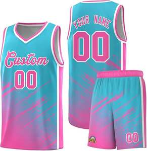 Maillot de basket-ball personnalisé pour hommes/femmes double face respirant à séchage rapide léger évacuation de l'humidité grande taille quantité minimale de commande bas imprimé - Product Image 4