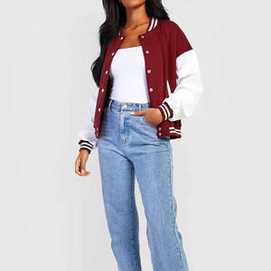 Tout nouveau 2023 personnalisé dernière conception femmes veste en cuir véritable Letterman haute qualité Varsity Baseball College University Jacket - Product Image 5