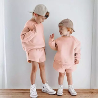 Ensemble de vêtements assortis pour adultes, taille plus, garçons et filles, sweat-shirt à capuche en polaire d'hiver à manches courtes, short, ensemble de survêtement deux pièces