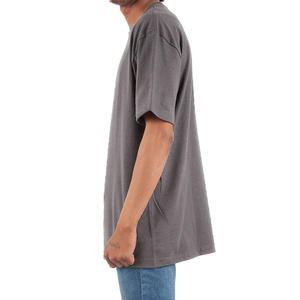 เสื้อยืด200Gsm เรียบเฮฟวี่เวทของผู้ชายเสื้อยืดผ้าฝ้ายโอเวอร์ไซส์เปิดไหล่ตกไซส์สำหรับผู้ชายจัดส่งแบบ DP - Product Image 6