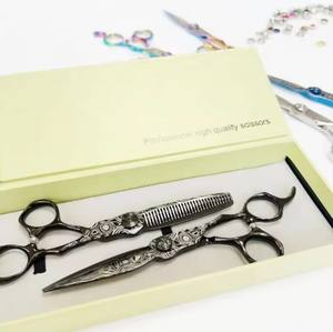 Tijeras de Peluquería Profesionales de Acero Japonés 440c, Juego de Tijeras de Salón, Damasco, Titanio, Mizutani, para Corte de Cabello - Product Image 3