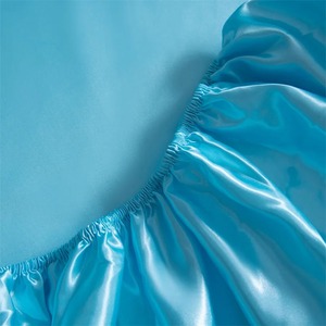2025 drap plat en Satin de luxe haut de gamme couleur unie housse de matelas bande élastique hôpital 100% coton Non jetable 90x200 180x200 - Product Image 6