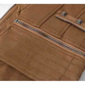 Veste de motard en peau de mouton respirante pour femme, personnalisée, en coton tricoté, avec rivets et clous, coupe ajustée, vente en gros - Product Image 6