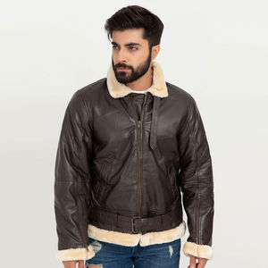 Bonne qualité 2025 vêtements de plein air fausse fourrure veste en cuir lourd imperméable couleur Unique fausse fourrure veste en cuir - Product Image 4