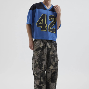 Camiseta de Fútbol Americano de Poliéster Transpirable de Malla de Alta Calidad con Impresión de Nombre y Número Personalizados, Camiseta Extra Grande - Product Image 3