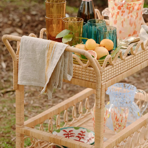 Chariot de bar en rotin fait à la main élégant Matériau naturel Meubles en osier écologiques Chariot de bar bohème Vente en gros Vietnam - Product Image 2