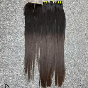 High Quality 100% Vietnam Raw Virgin Remy Hair Extensions Brown Tip Bone Straight Chinese Hair <b>Weaving</b> Extensions <b>Machine</b> Double - Product Image 2