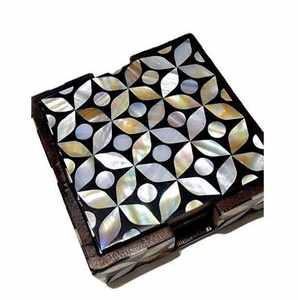 Sous-verre en incrustation d'os pour la décoration de tasses à thé, accessoires créatifs faits à la main, sous-verres pour tasses à thé, cadeaux, produits à la vente chaude - Product Image 1