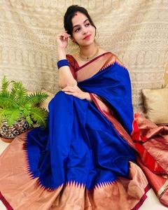 NUEVO DISEÑADOR PURE Y JACQUARD SAREE PARA MUJER Y MUJER WAER - Product Image 2