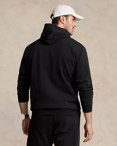 Sudadera con capucha negra para hombre con tejido polar suave y bolsillo canguro para uso diario informal moderno de Marfa International - Product Image 2
