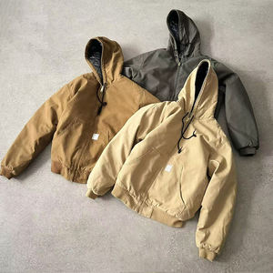 Multi Pocket Heavy Washed Work Wear Denim Jacket For Men Street Trendy Brand Loose And Pure Color Washed Denim Jacket <b>Shirt</b> - Product Image 2