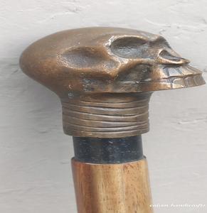 Bastón de Madera Pulida, Estilo Antiguo, Imitación Vintage, Mango Gótico, Bastón para Hombre, Coleccionable, Decorativo, Regalo - Product Image 3