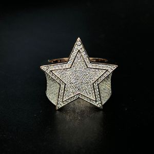 Superbe bague en or rose SI Clarity Diamonds Trendy Star-Shaped Face pour les fêtes et les anniversaires Fine Rings Product - Product Image 1