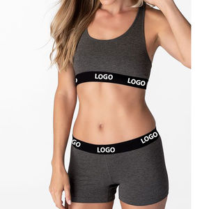 Fitness Yoga Set Solide Motif Conception 2pcs Soutien-Gorge Shorts Respirant Sans Couture D'été Gym Porter Léger Style Décontracté Top Matériel - Product Image 2