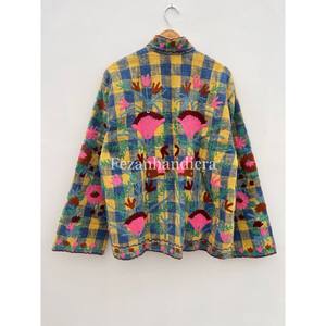 Veste en tissu TNT de Style bohème pour femmes manteau d'hiver fait à la main avec doublure en coton traitement tricoté pour les fêtes d'automne en gros - Product Image 6