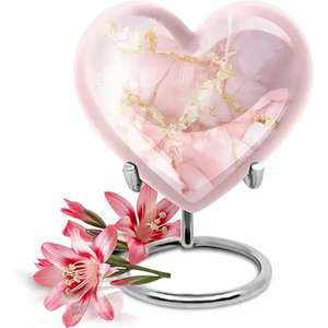 Urnas de cremación de aluminio de diseño atractivo, urna para cenizas hecha a mano para cenizas humanas adultas, urnas de cremación de Color plateado de la India - Product Image 2