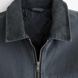 Veste d'hiver à la mode, veste décontractée en coton lavé pour homme veste coupe-vent en toile chaude pour homme - Product Image 2