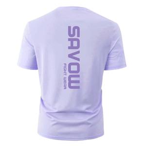 À la mode hommes t-shirts Slim Fit Muscle coupe coton t-shirt à manches courtes Stretch musculation haut de gymnastique décontracté mode été vêtements d'entraînement - Product Image 2