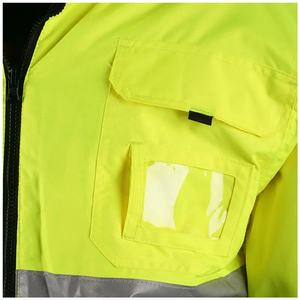 Compra al por Mayor de Ropa de Seguridad, Uniformes Industriales Personalizados, Chaqueta de Trabajo Impermeable de Oxford con Mangas Extraíbles y Forro de Alta Visibilidad - Product Image 6