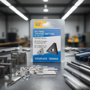 Inserto de Torneado Indexable con Recubrimiento MT-CVD ISO TNMG 160408E-NMT7335 D.3.81mm, Paquete de 10 para Herramientas de Torneado - Product Image 3