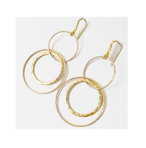 Producto más vendido Pendiente de latón martillado Diseño de moda Pendiente de material de latón de alta calidad Diseño superior de calidad superior - Product Image 4