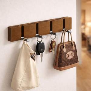 Plateau de bureau en bois rustique pour clés et portefeuille. Organisez votre équipement quotidien. Disponible aux prix de gros - Product Image 6