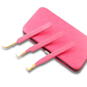 Des pointes précises et affûtées permettent de prélever facilement même les cils les plus fins, pinces à cils professionnelles pour extensions de cils avec logo personnalisé. - Product Image 2