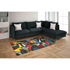 Surreal Faces <b>Chenille</b> <b>Rug</b>: Modern Art Decor, Printed <b>Rug</b>,Nonwoven Soft <b>Rug</b> - Product Image 2