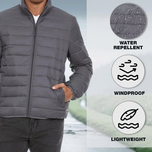 Nueva llegada de alta calidad, chaquetas para hombre, impresión personalizada, ropa de invierno, producto al por mayor, chaqueta acolchada transpirable de talla grande para hombre - Product Image 5