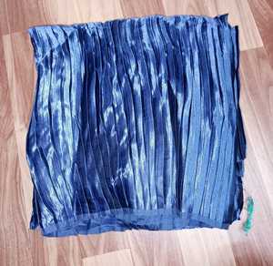 ชุดส่าหรีผ้าซาตินสีฟ้าบดสำหรับผู้หญิงชุดปาร์ตี้แฟนซีแนวพื้นเมืองชุดสำหรับเจ้าสาว - Product Image 2