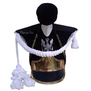 Chapeaux Shako australiens faits à la main en laine bicorne napoléonienne Usine vente en gros de haute qualité exigence douanière classique Shako - Product Image 6