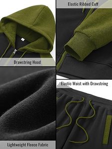 ชุดวอร์ม2ชิ้นสำหรับผู้ชายเสื้อมีฮู้ดสำหรับใส่เล่นกีฬาฤดูหนาวฤดูใบไม้ร่วงมีแบรนด์แฟชั่น - Product Image 5