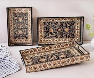 Plateau décoratif en bois à la mode pour intérieurs de maison - Product Image 3