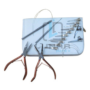 Kit d'outils d'extension de cheveux en acier inoxydable avec crochet à boucle, aiguilles en forme de C avec étiquetage de logo de marque personnalisé - Product Image 6