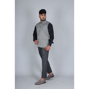 Chaquetas de lana chaqueta de lana harringbone para hombre chaleco abrigo diseñador alta moda elegante chaleco abrigo - Product Image 5