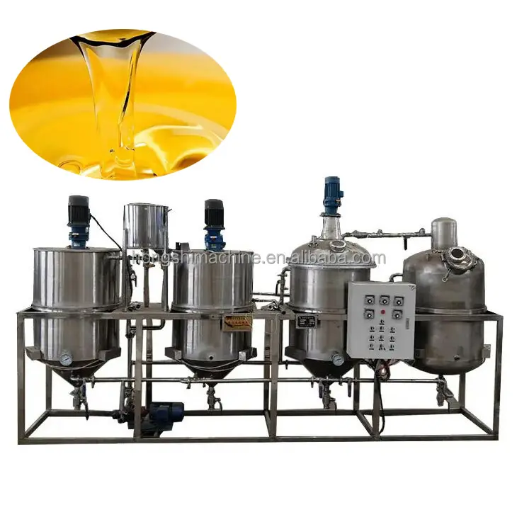 Automatic cooking oil refining equipment edible sunflower oil refinary machine cheap refine palm oil making machine