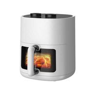 Friteuse à air électrique mécanique avec fenêtre en verre, surface mate, 1400W, vente en gros, OEM ODM
