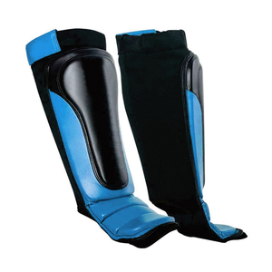 Protège-tibia rembourré noir en phase avec offre de logo personnalisé protège-jambes professionnel Muay Thai protège-tibia de boxe MMA - Product Image 4