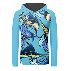 Jersey de pesca de manga larga para hombre, sudaderas con capucha de verano transpirables, secado rápido, 2025 poliéster, sublimación DTF, 100% - Product Image 5