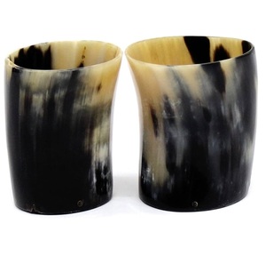 Custom Made 300 ML Agate Drinking Horn Mugs Hand Carved Animal Handles Engraved Polished Natural Crafts for <b>Viking</b> Stores - Product Image 3