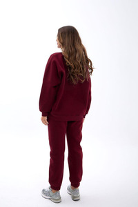 Ensemble de survêtement 2 pièces pour femme, taille plus, décontracté, couleur marron, personnalisé, dernier modèle, respirant, polyester/coton - Product Image 2