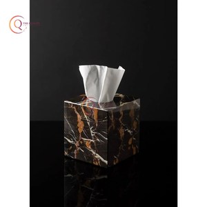 Usine Design Personnalisé De Luxe Marbre Forme Carrée Porte-Serviettes De Table Logo Personnalisé Porte-Serviettes pour La Maison Boîtes De Mouchoirs - Product Image 3