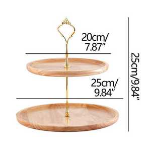 Exhibidor de Pasteles de Madera de 2 Niveles Más Vendido, Precio Razonable, Molde de Resina Epoxi para Decoración de Mesa en el Hogar, Cocina y Eventos de Boda - Product Image 2