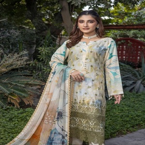 Venta al por mayor Vestidos paquistaníes Marca original Viscosa Trajes de 3 piezas por el Dr. Haris Ropa india y pakistaní Diseñador pesado Maxi - Product Image 3